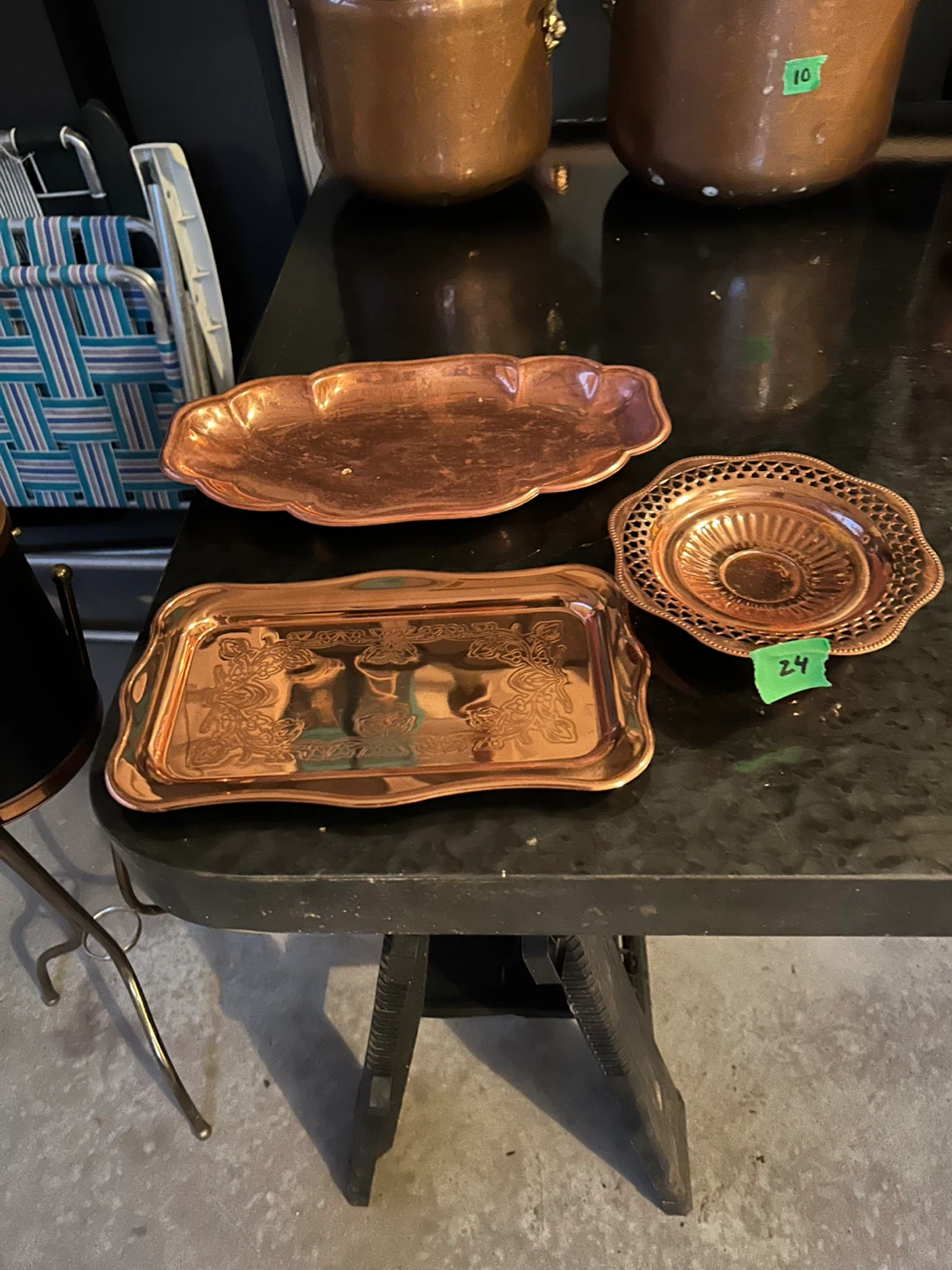 Set of 3 Copper Trays