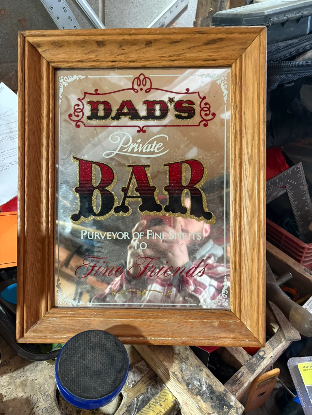 Dad's Private Bar Mirror