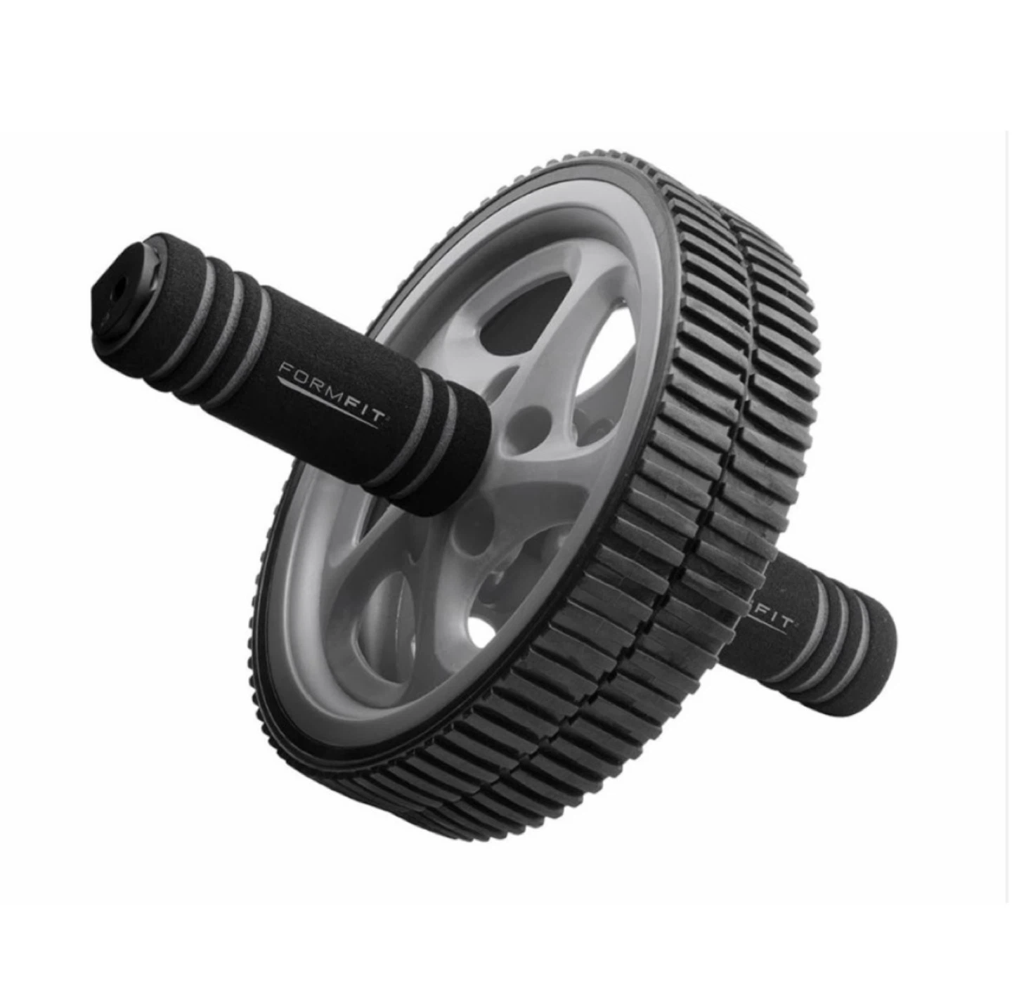 🌱 FormFit Fitness Ab Roller, Dual Wheel - Black & Grey - photo 5