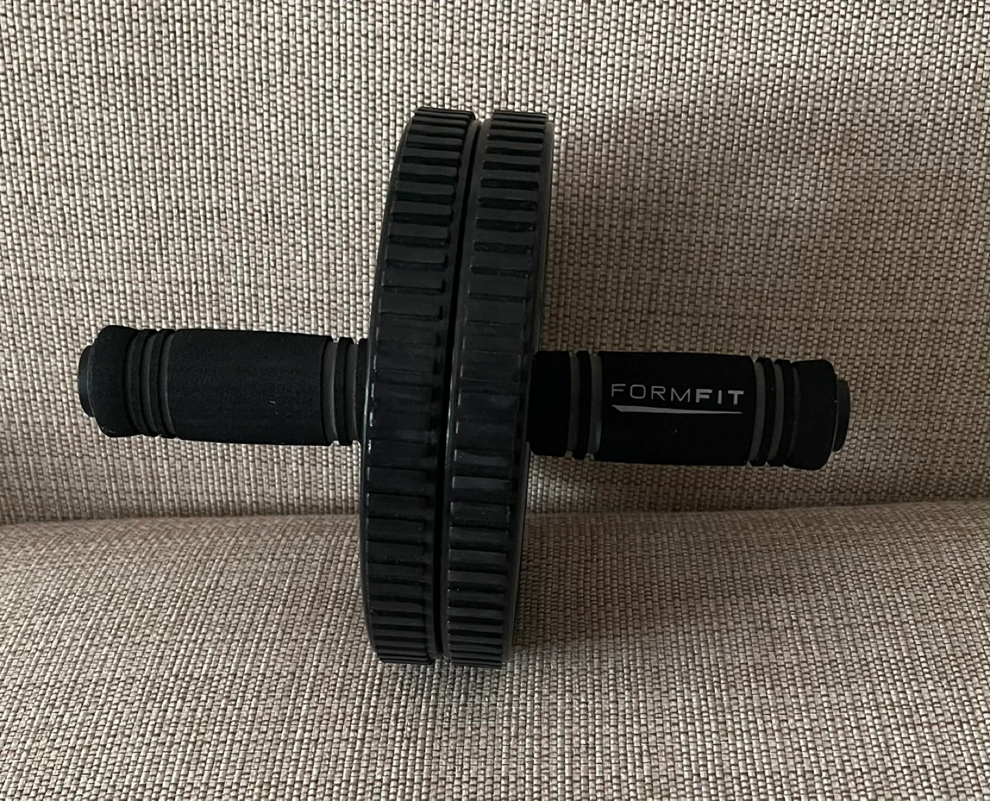 🌱 FormFit Fitness Ab Roller, Dual Wheel - Black & Grey - photo 2