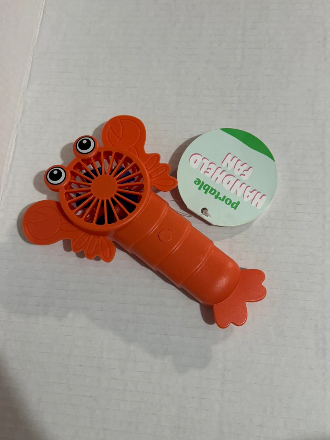 Orange Crab Portable Handheld Fan