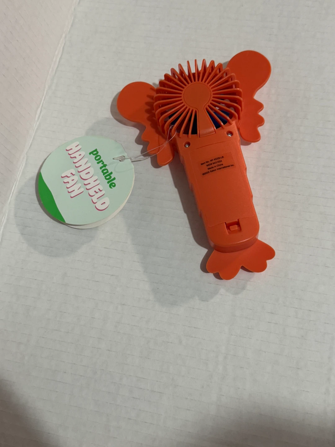 Orange Crab Portable Handheld Fan - photo 2