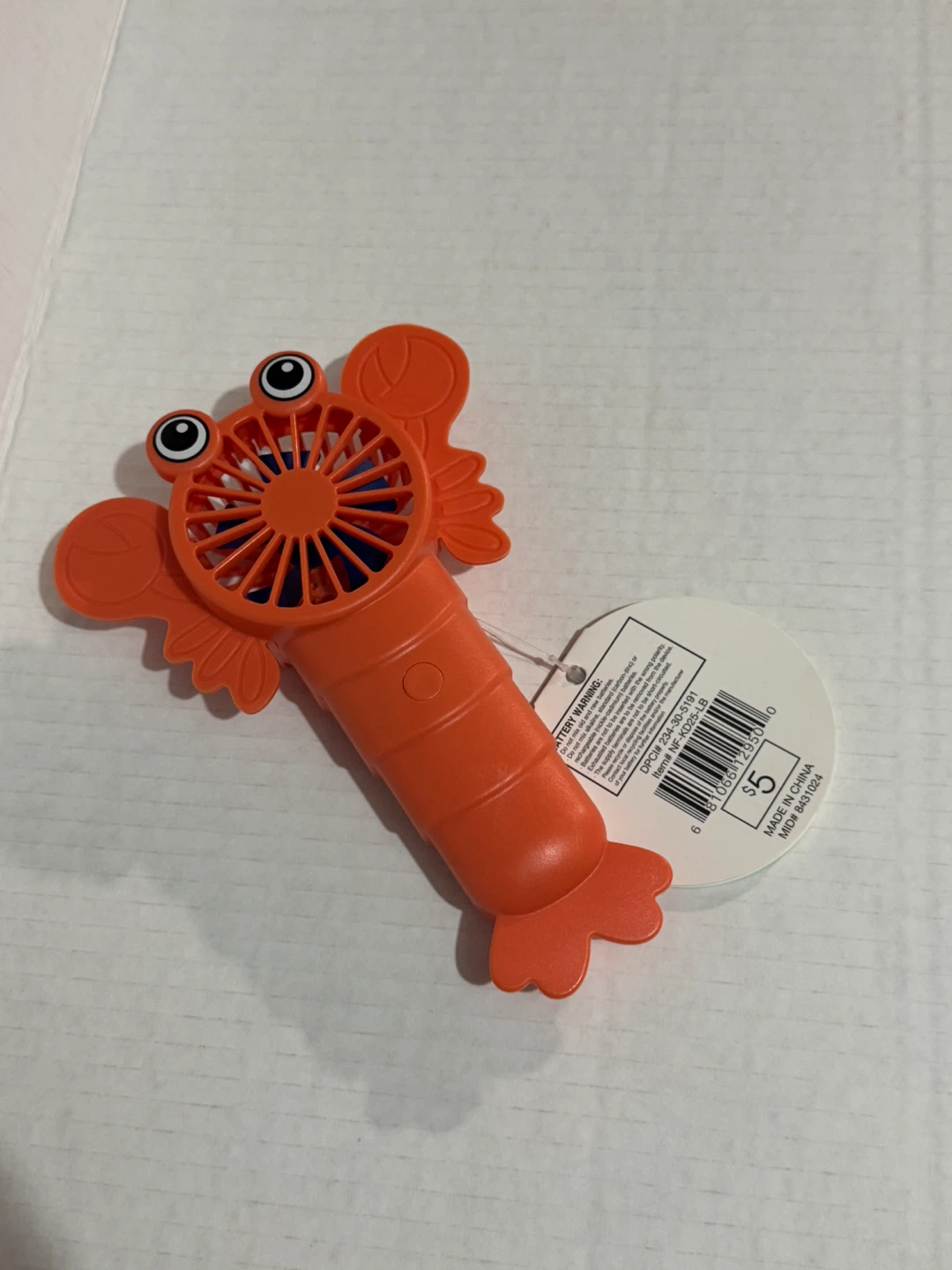 Orange Crab Portable Handheld Fan - photo 3