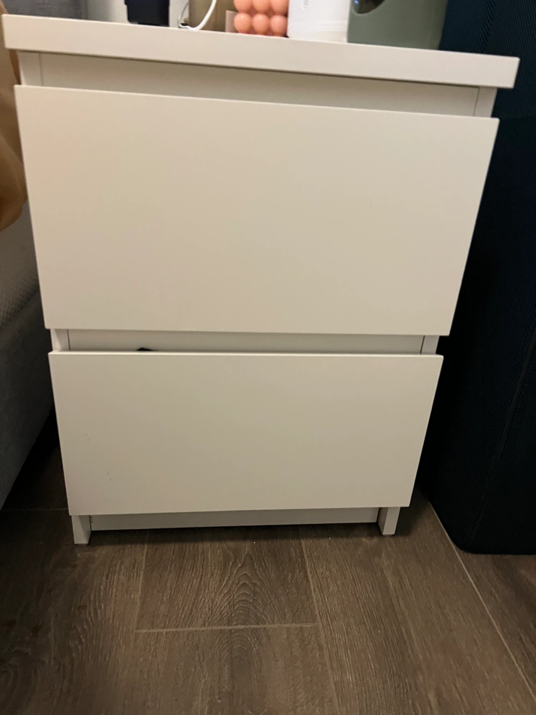 Move out sale: Ikea ( MALM series) White 2-Drawer Nightstand