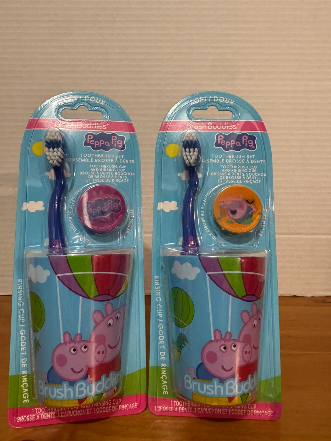 Peppa Pig Toothbrush Set with Rinsing Cup - 2 Pack