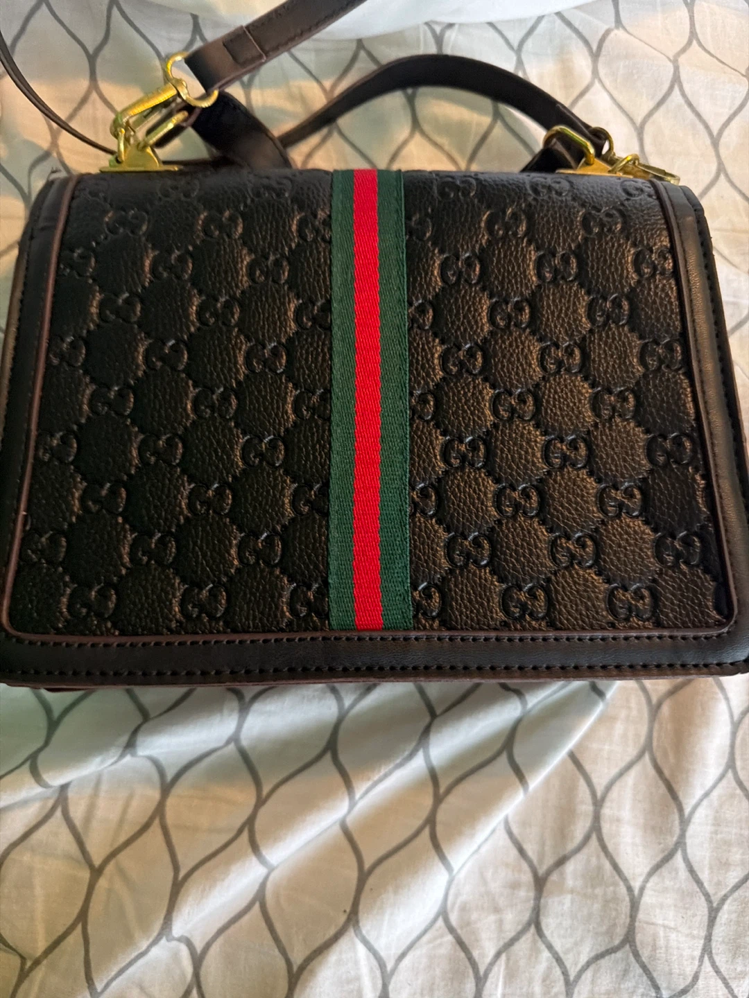 Gucci Black Embossed Leather Handbag - photo 4