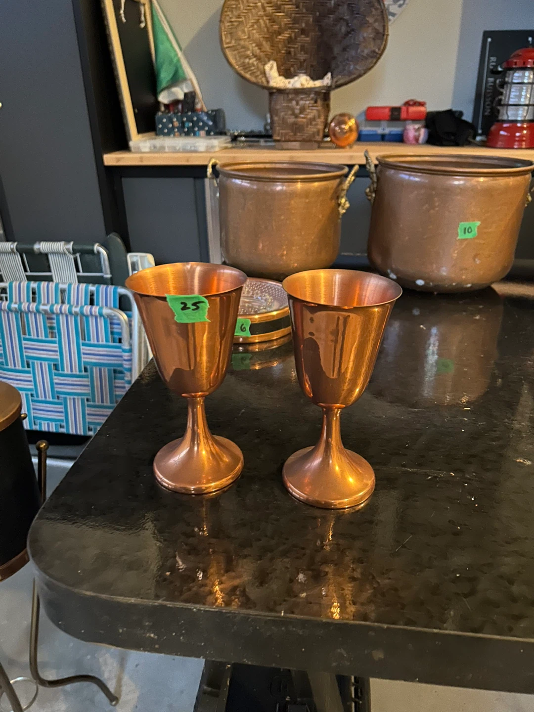 Pair of Copper Goblets