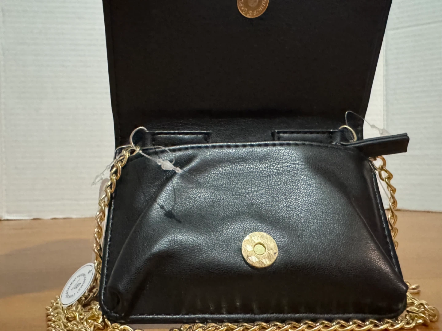 black vegan leather clutch wallet - photo 2