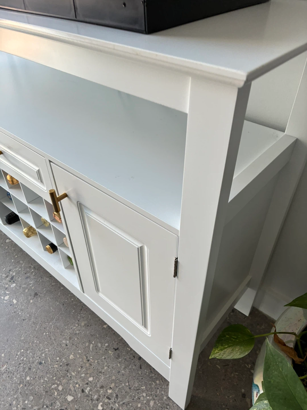 White Sideboard with Wine Rack - photo 2