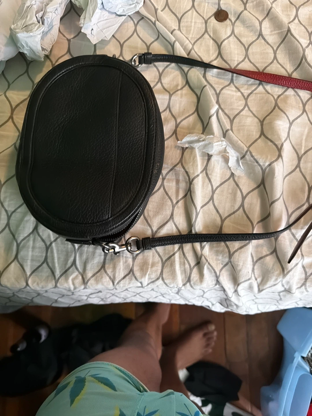 Coach Black Leather Rainbow Horse and Carriage Crossbody Bag - photo 4