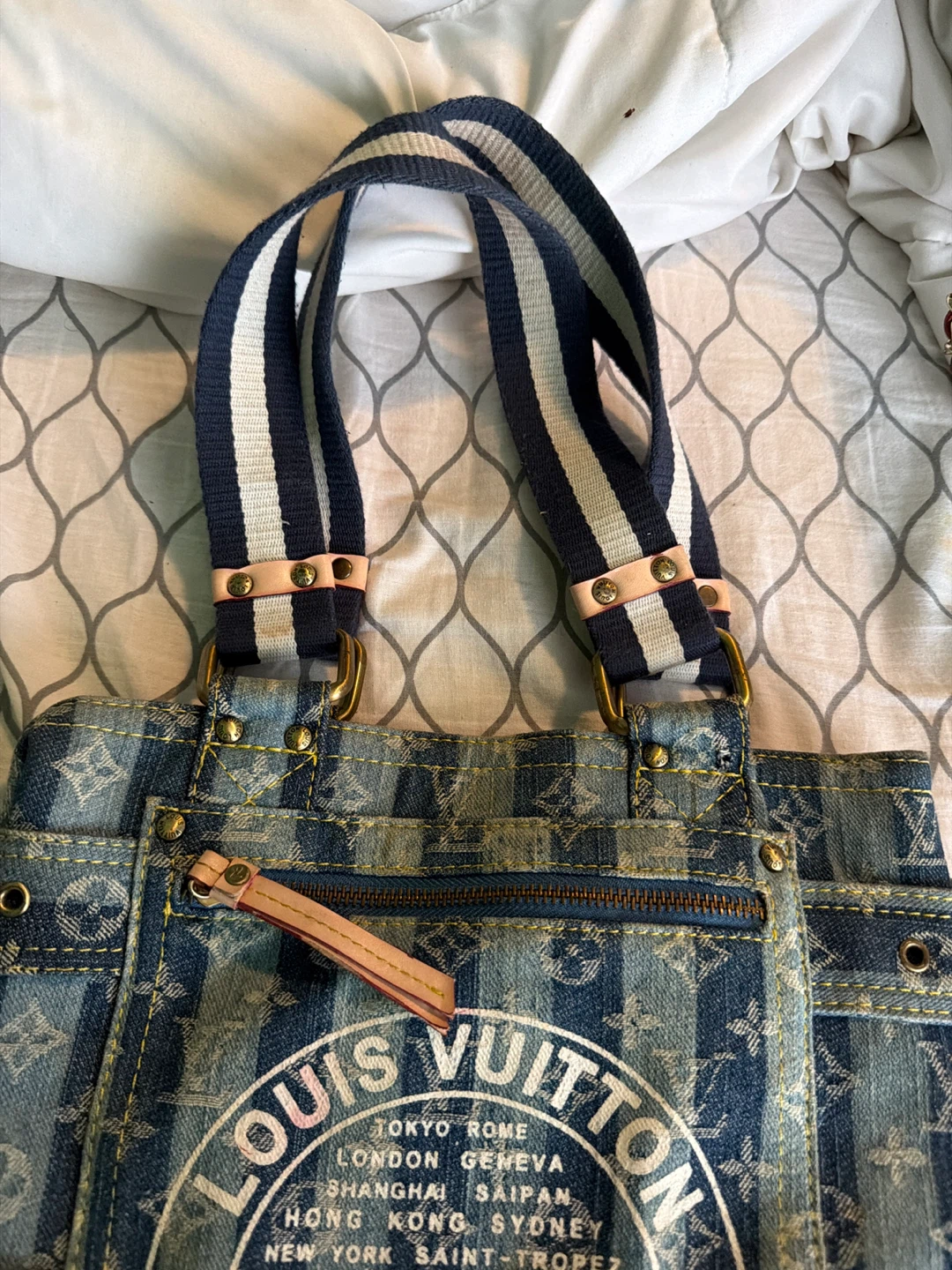 Louis Vuitton Monogram Denim Tote Bag - photo 3