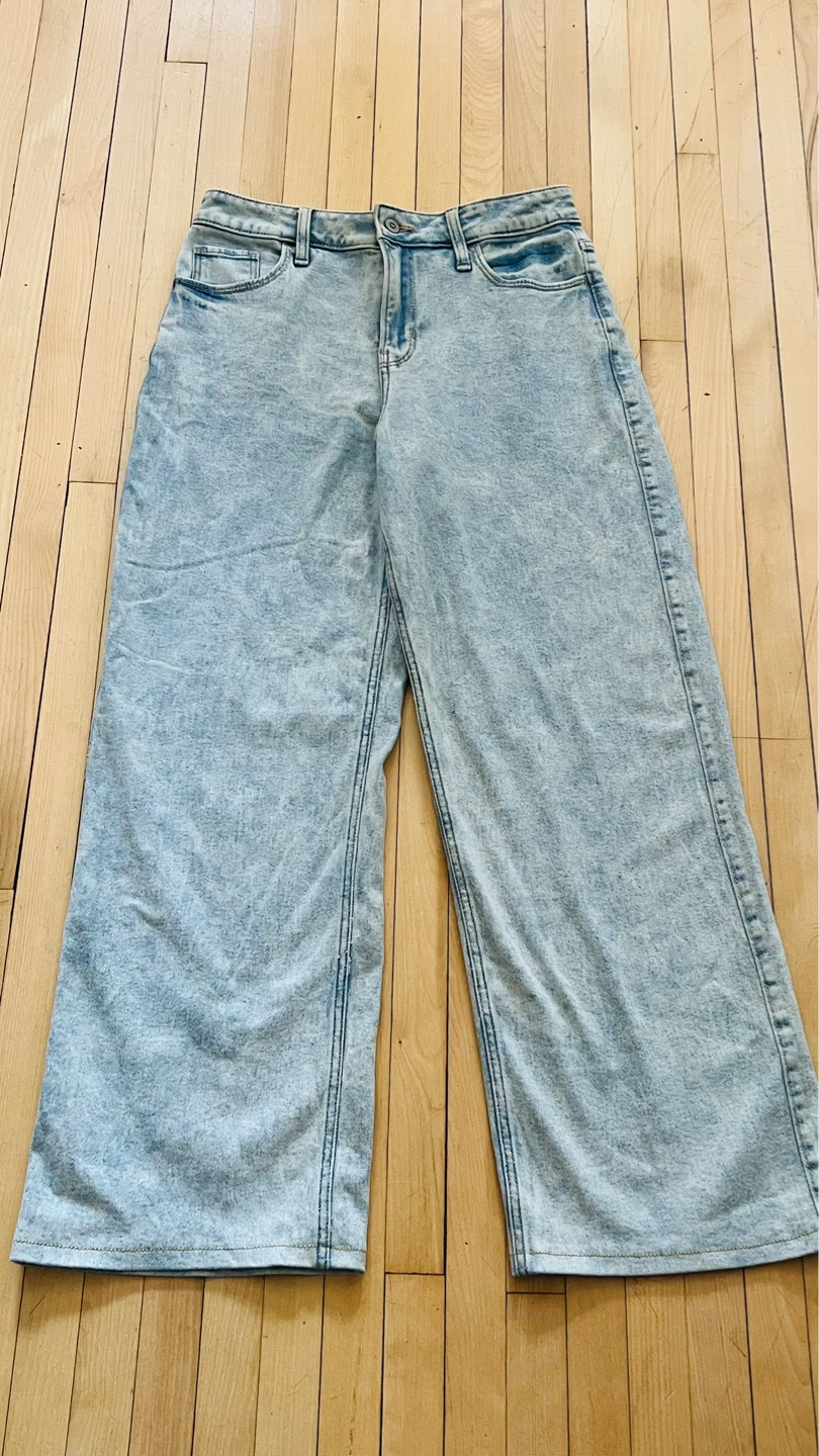 Jean taille haute wide leg Hollister W27 bleu clair - photo 2