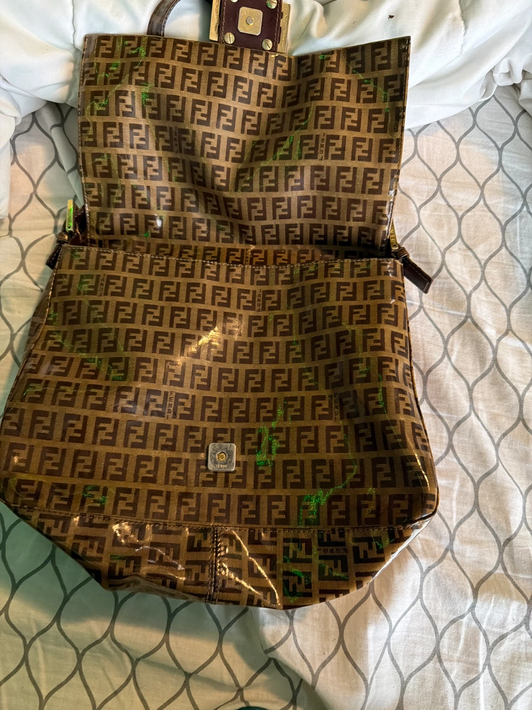 Fendi Zucca Pattern Shoulder Bag