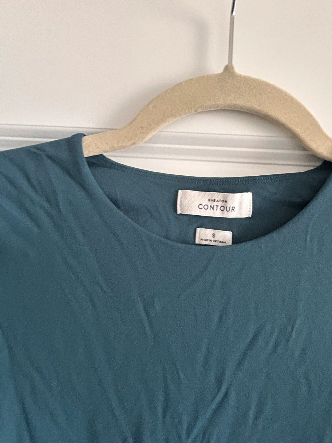 BABATON contour teal crew tee bodysuit size small - photo 2