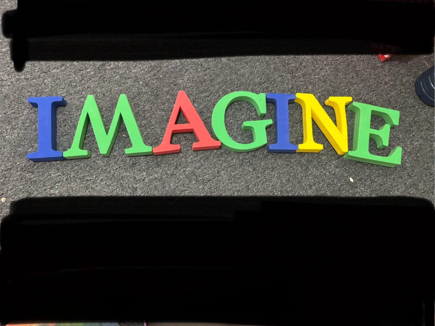 Wooden Word Cutouts (Create, Imagine, Believe) - photo 2