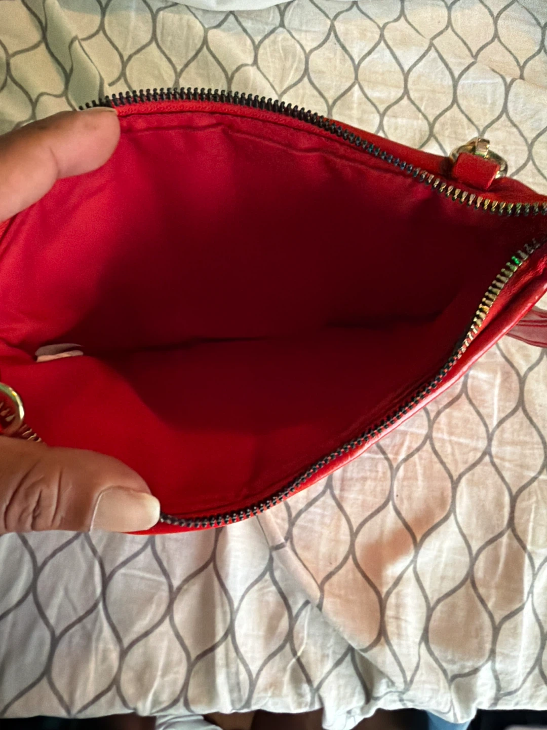 Quilted Red Clutch Purse - photo 2