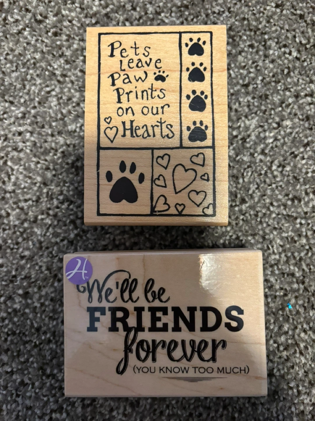 Set of 2 Rubber Stamps