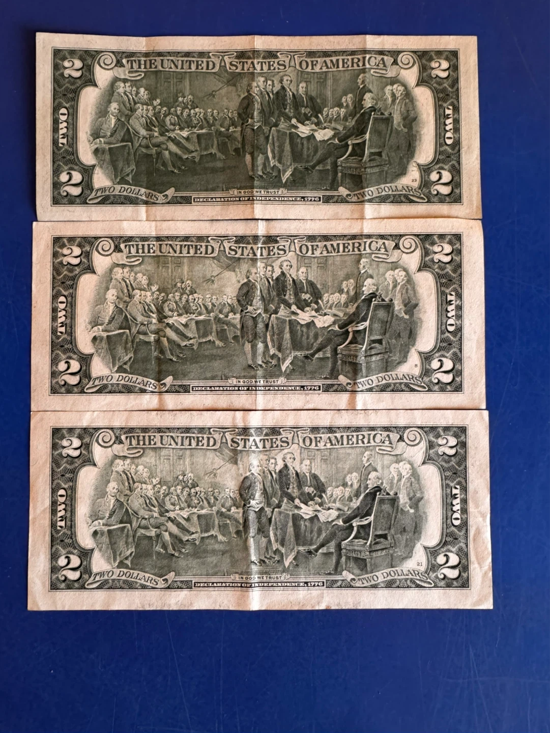 Three 2 Dollar Bills - photo 2