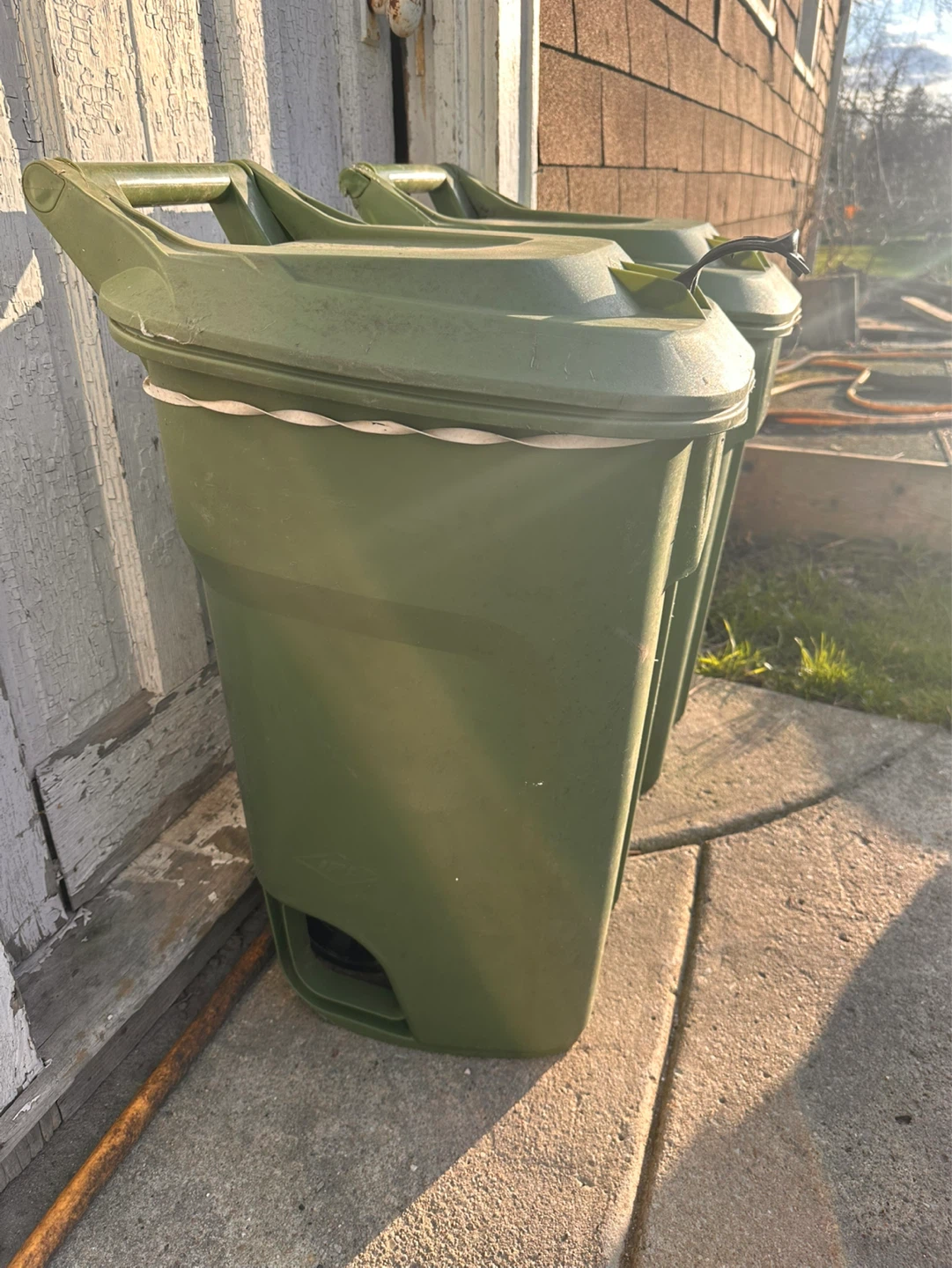 Green Wheeled Garbage Bins - Set of 2 - photo 2
