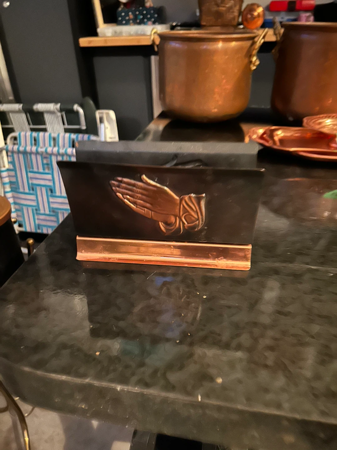Praying Hands Mail/Napkin Holder