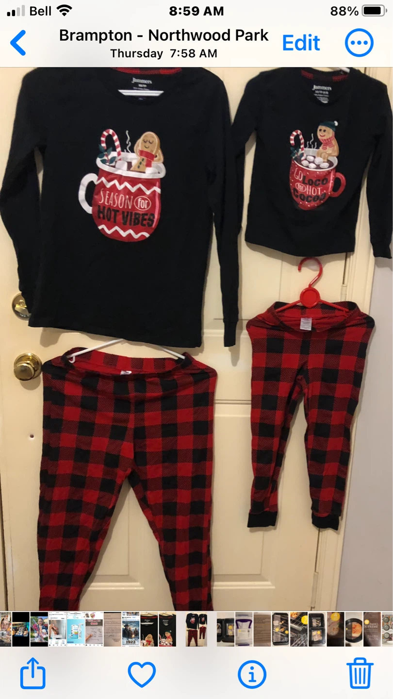 Jammers Black Christmas Pajama Top XS/TP - photo 4