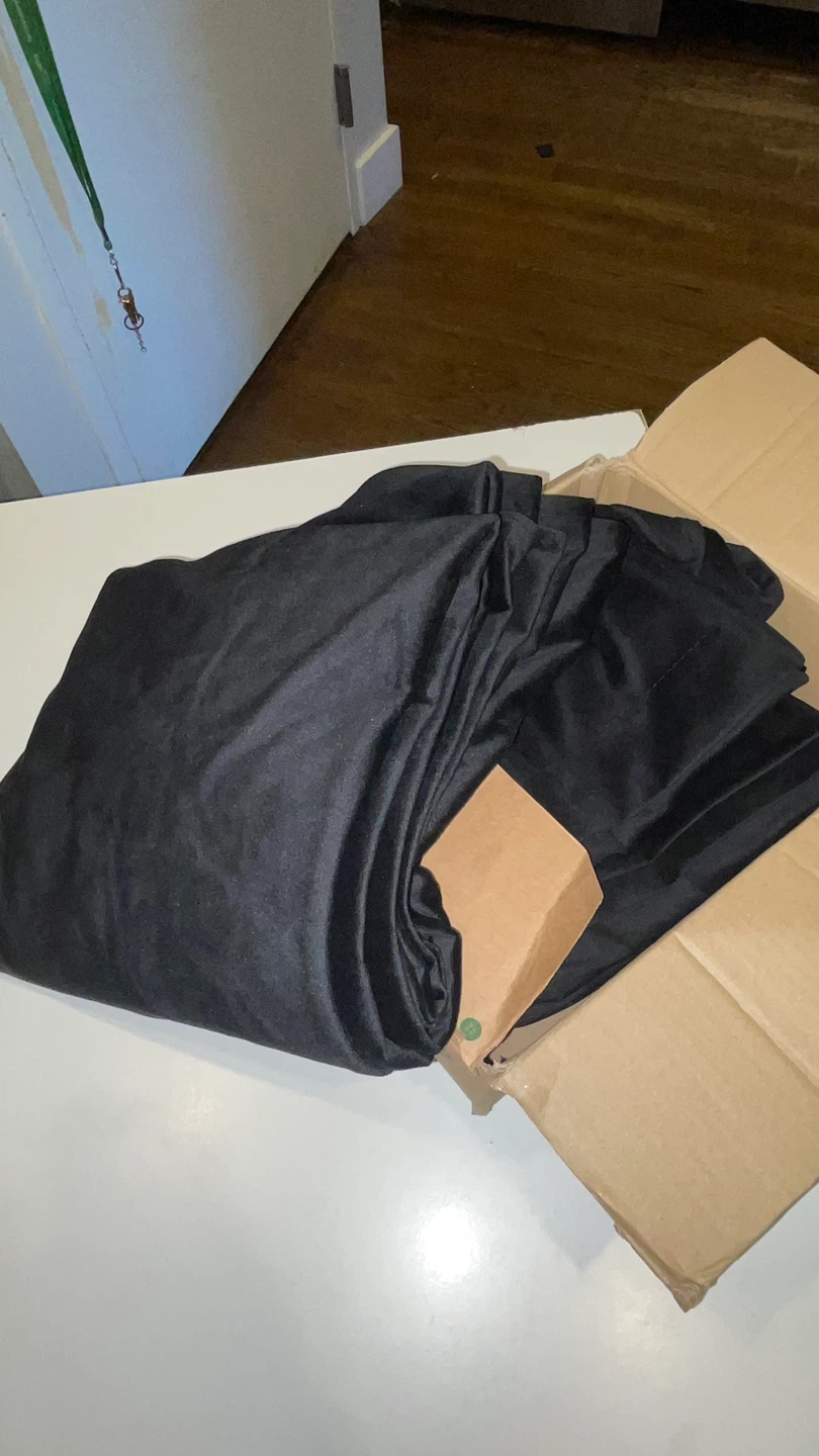 Two Black Velvet Curtains - photo 4