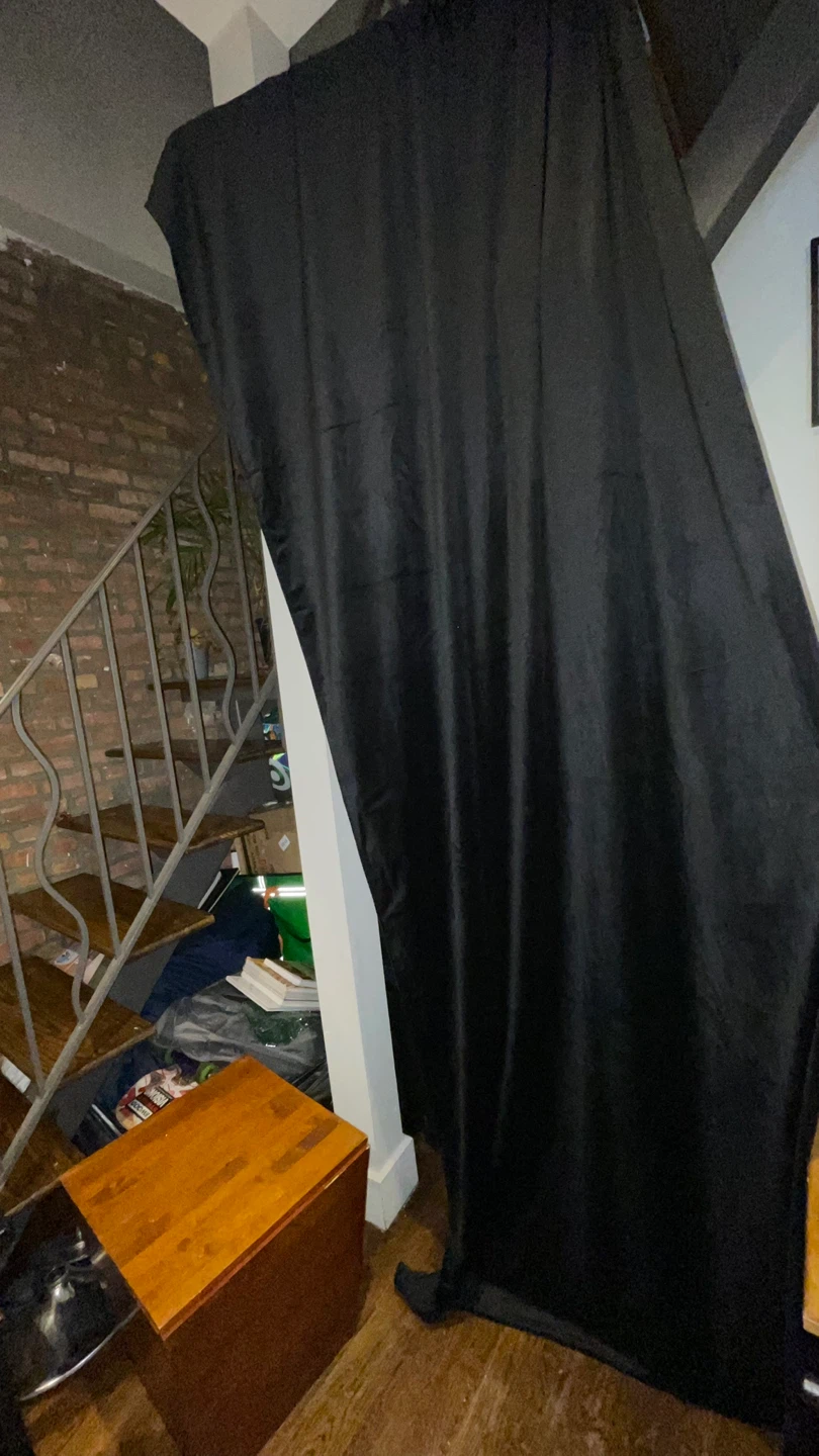 Two Black Velvet Curtains - photo 3