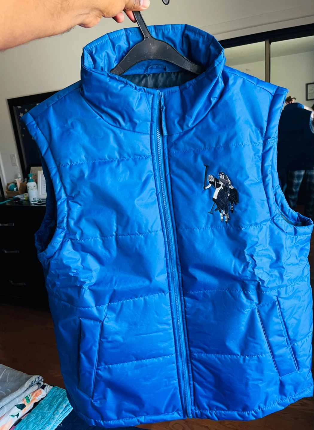 U.S. Polo Assn. Blue Puffer Vest Size M