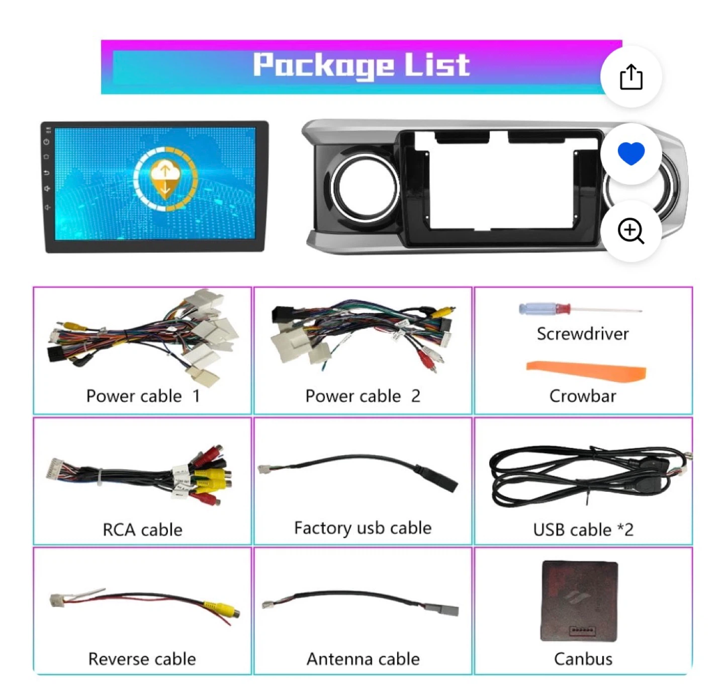 AWESAFE Android Car Stereo for Toyota Tacoma 2016-2021 - photo 3