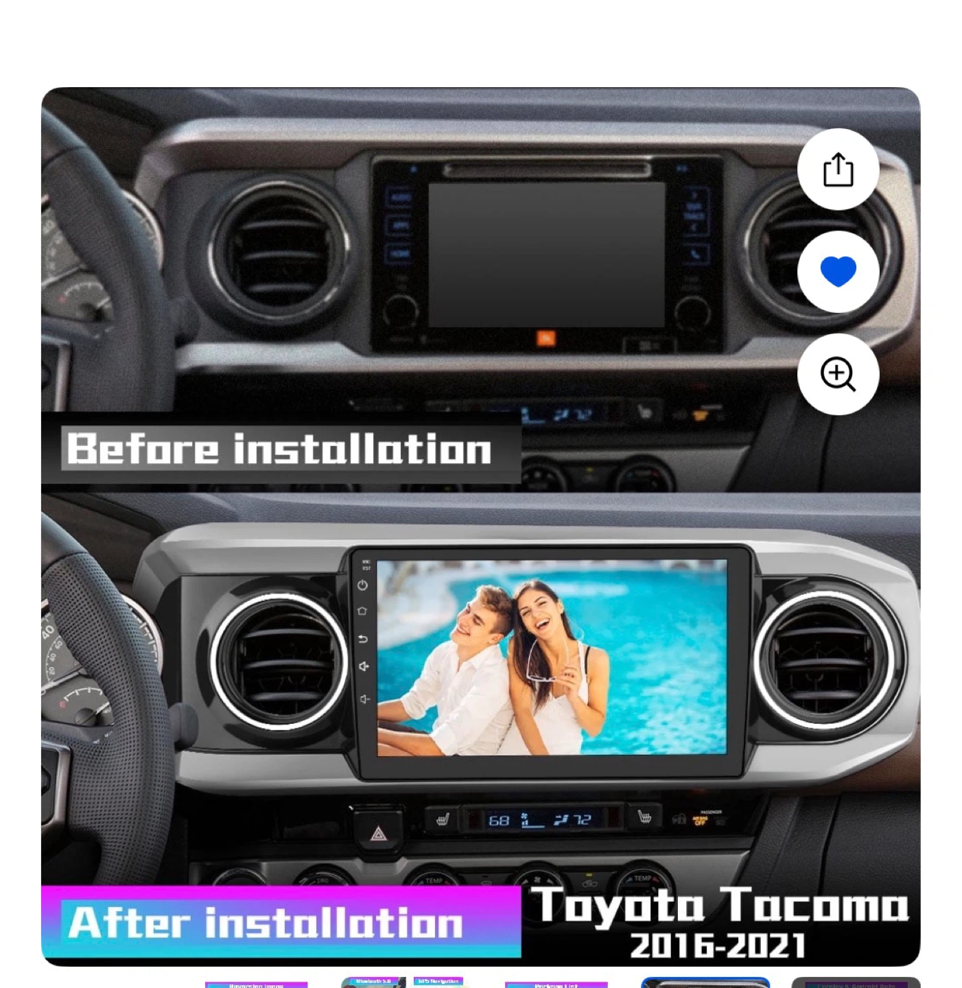 AWESAFE Android Car Stereo for Toyota Tacoma 2016-2021 - photo 4