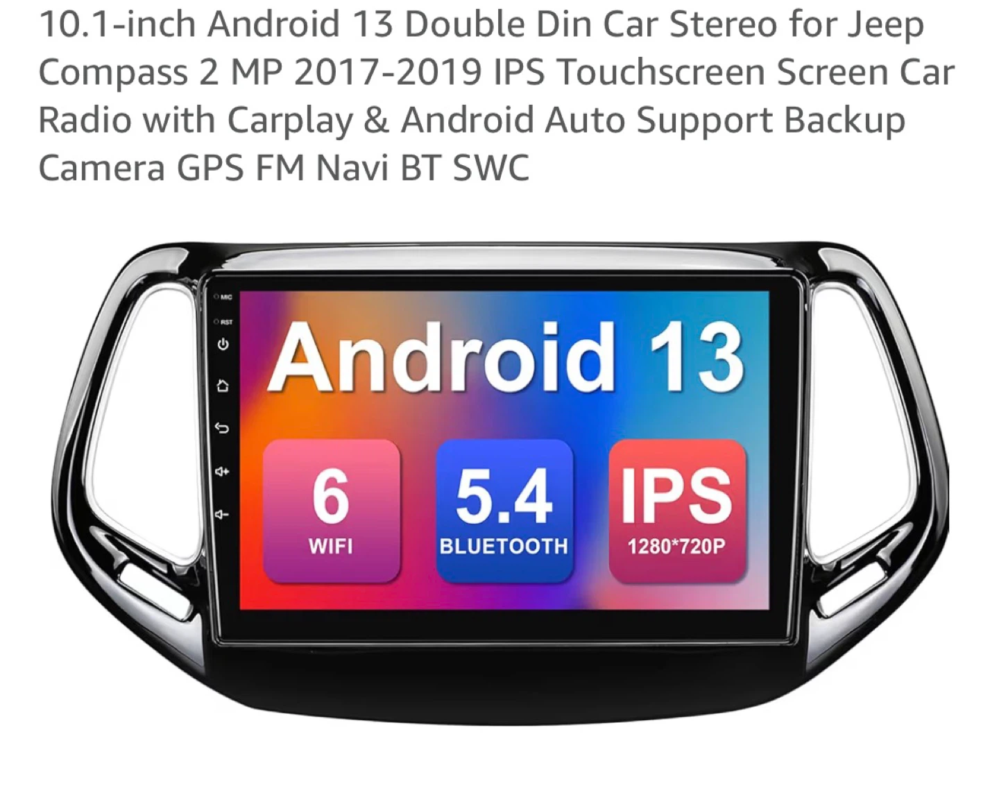 Carplay radio for Jeep Compass  2017-2019