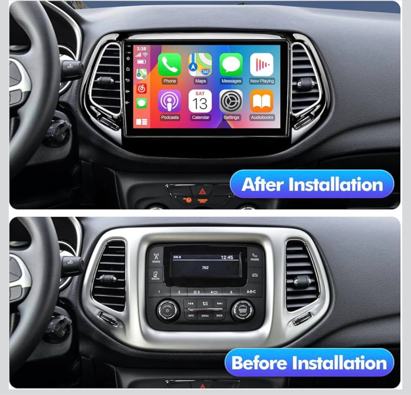 Carplay radio for Jeep Compass  2017-2019 - photo 3