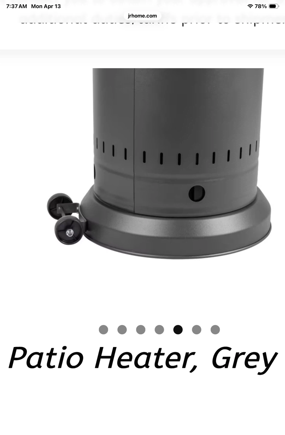 PAramount Grey Propane Patio Heater - photo 2