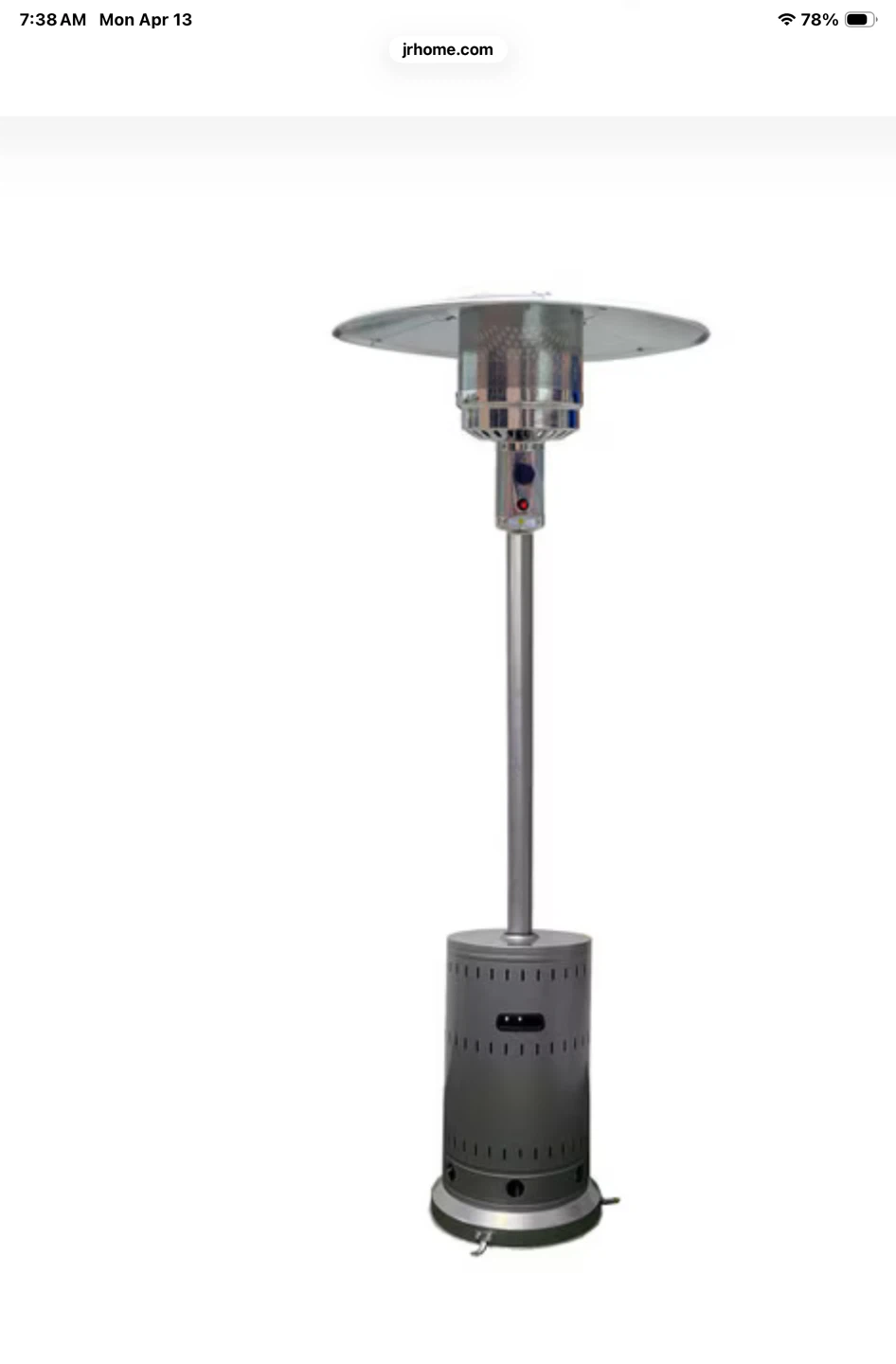 PAramount Grey Propane Patio Heater