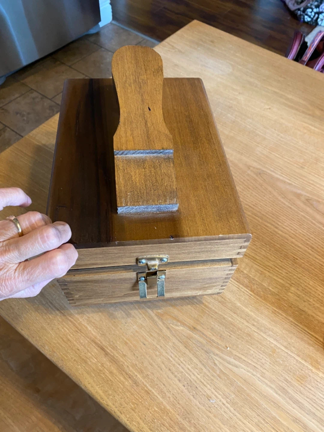 Wooden Shoe Shine Box with Dauber - photo 5