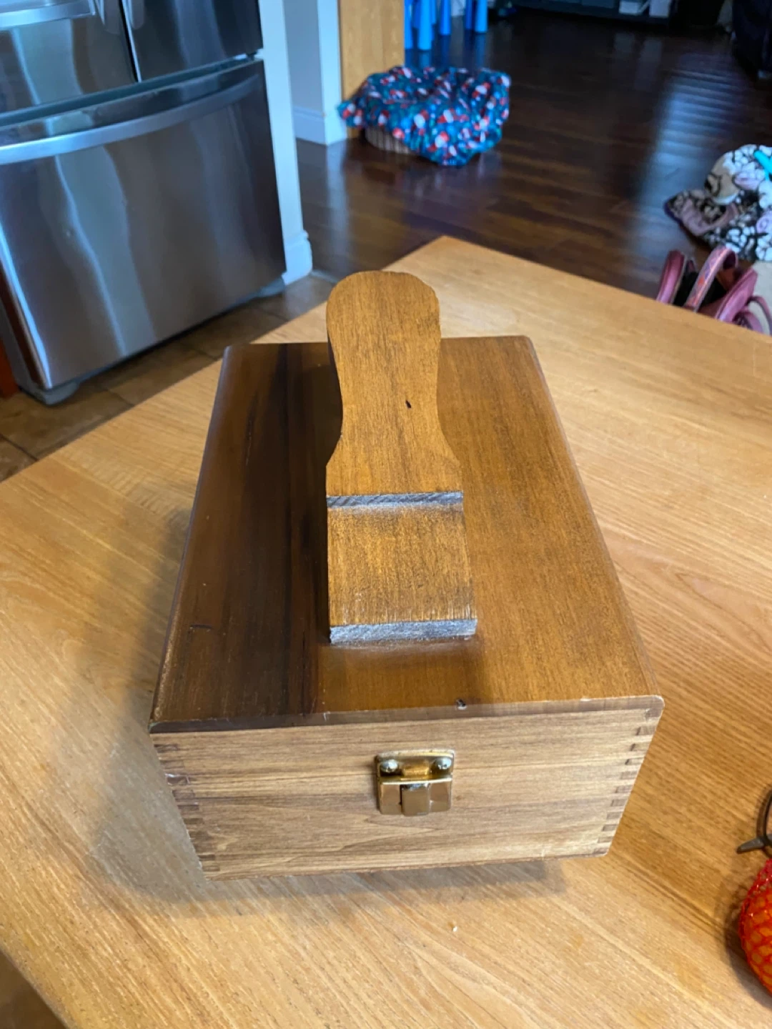 Wooden Shoe Shine Box with Dauber - photo 4
