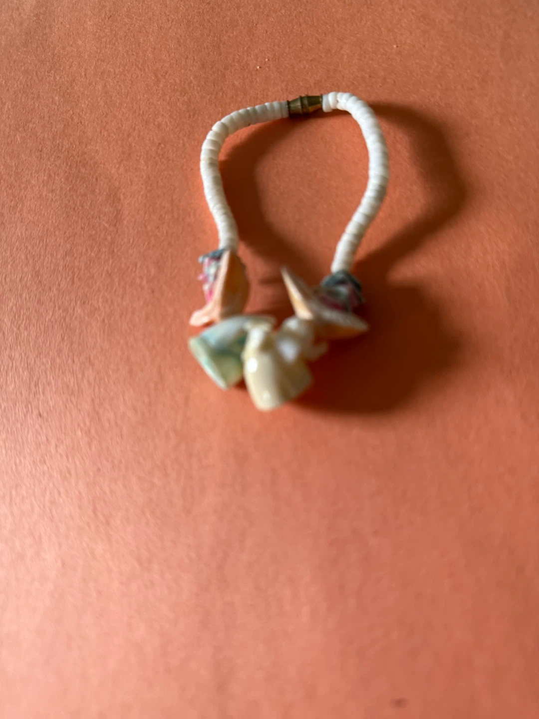 White Beaded Necklace with Charms 🌱
