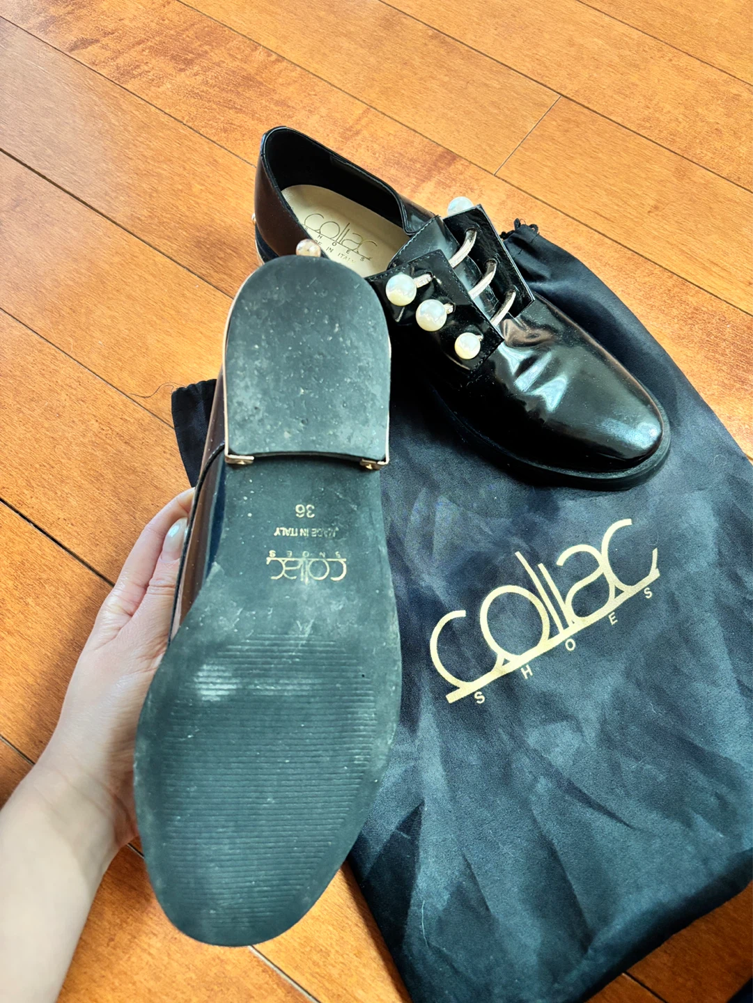 size36 Coliac Shoes Black Patent loafer - photo 3