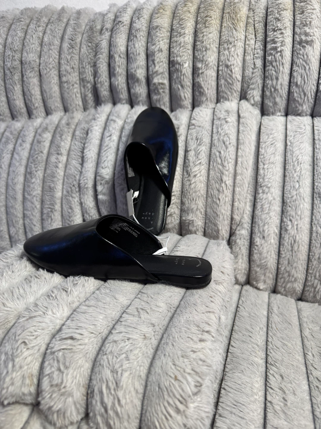 A New Day Black Memory Foam Mules Size 7.5