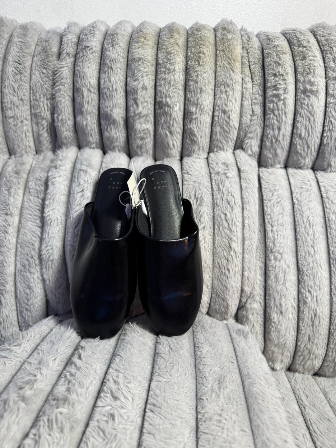 A New Day Black Memory Foam Mules Size 7.5 - photo 5