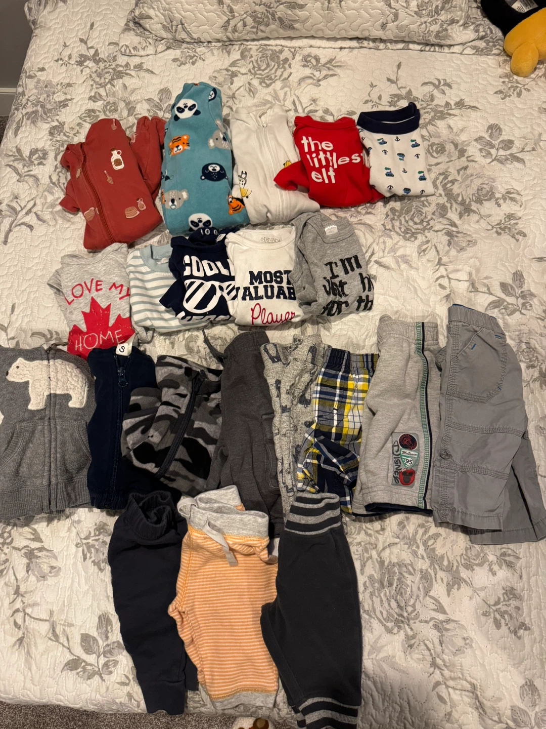 Baby Boys Clothing Bundle - Bodysuits, Hoodies, Pants & Sleepers