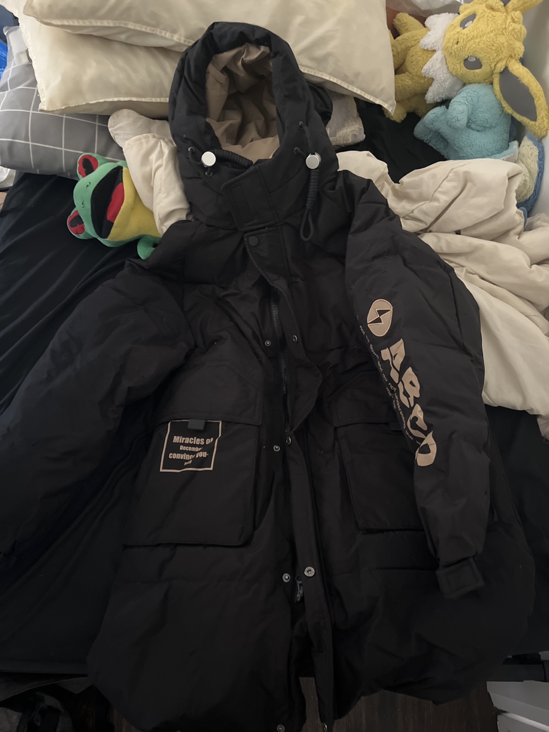 Thick winter jacket, good for layering