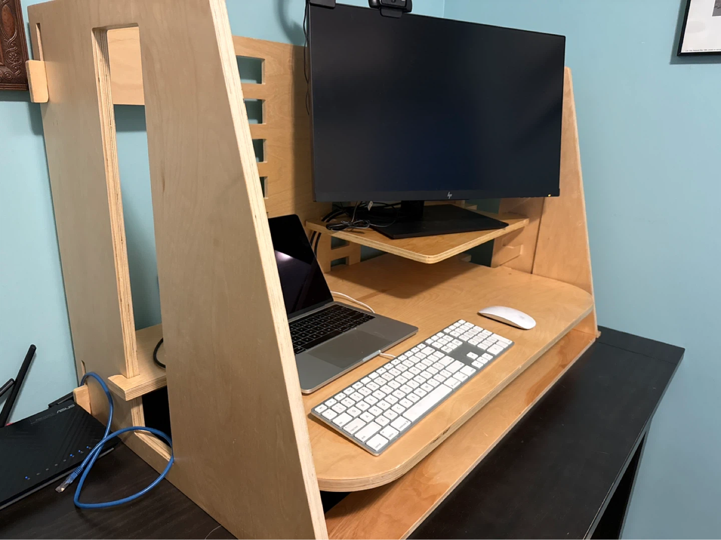 Wooden Adjustable Standing Desk Riser - photo 2