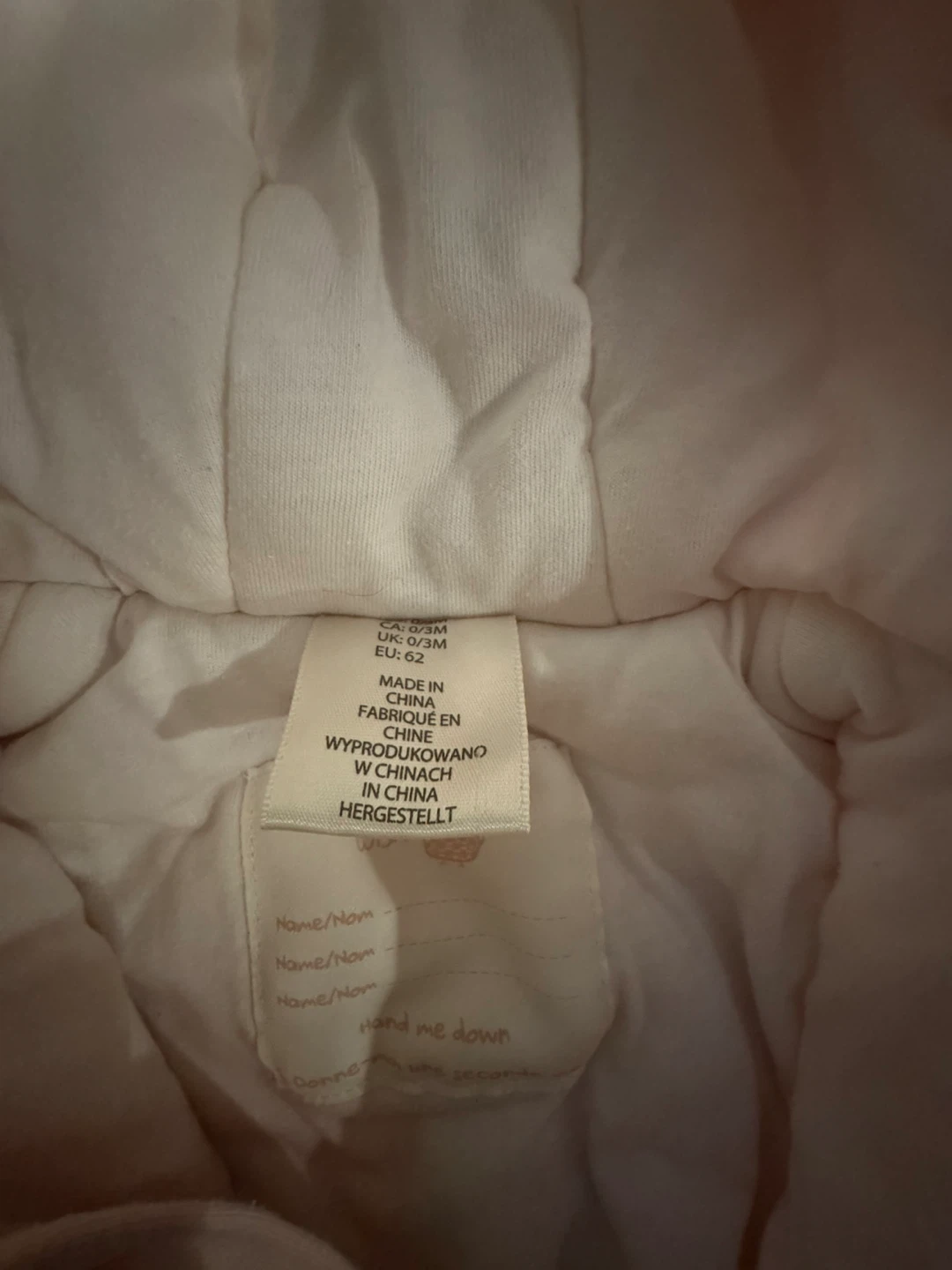 H&M Baby Pink Cherry Print Snowsuit 1-2M - photo 5
