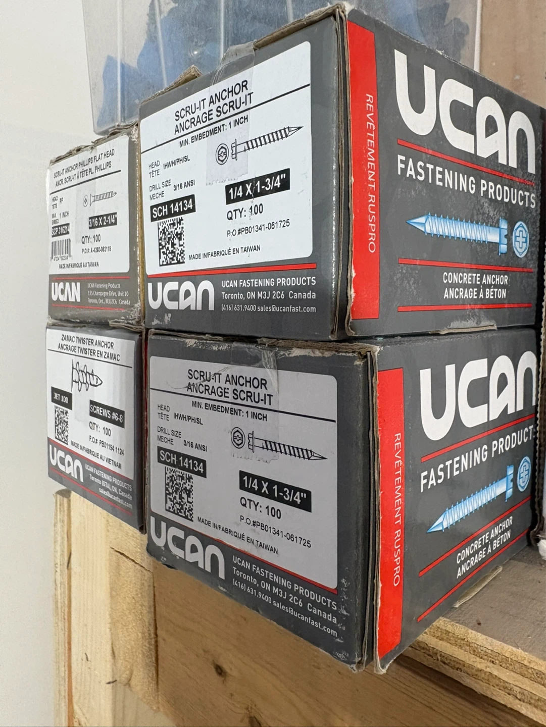 UCAN Screws - Phillips Flat Head and Scru-It Anchors