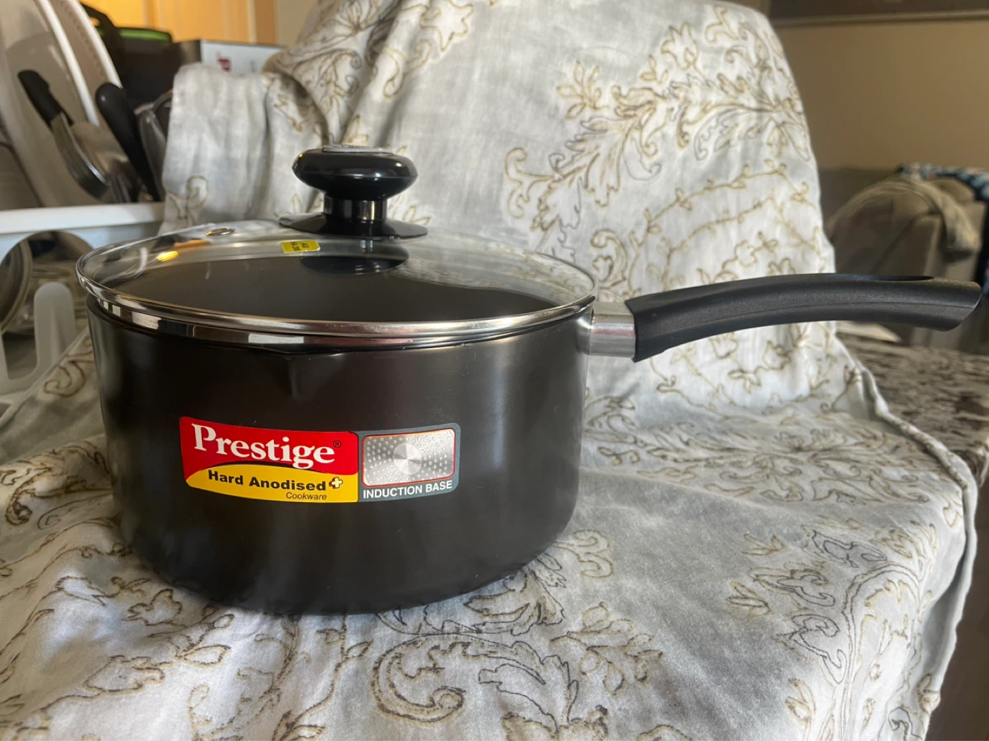 Prestige Hard Anodised Cookware Saucepan with Lid