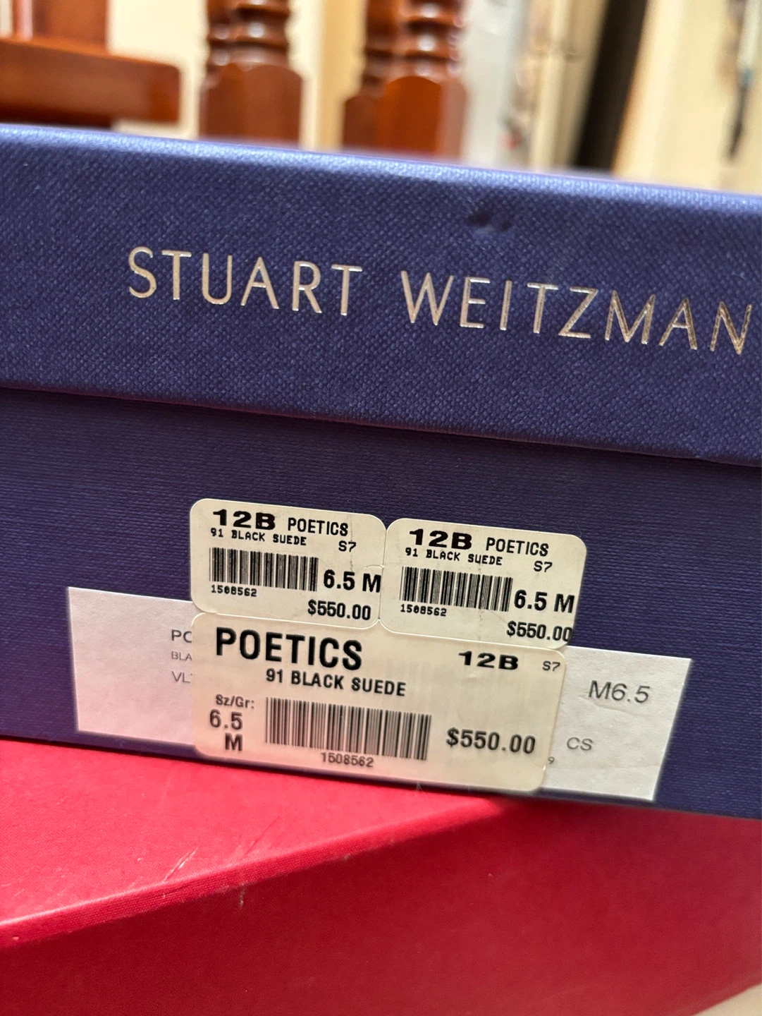 Stuart Weitzman Poetics Black Suede Heels Size 6.5 - photo 4