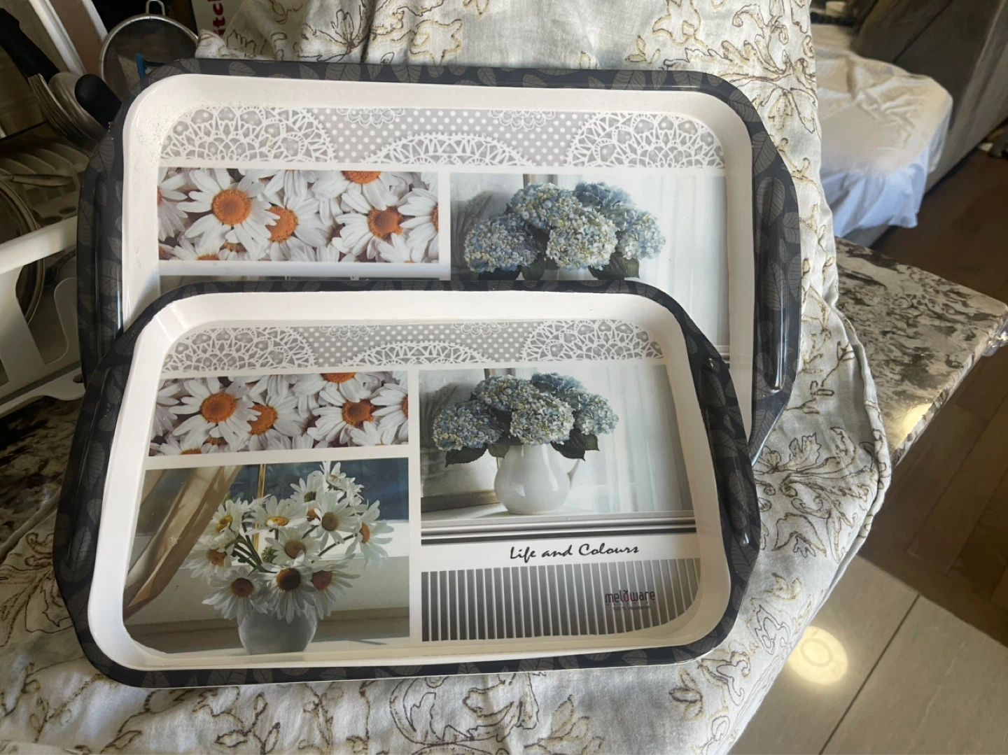 Set of 2 Decorative Trays