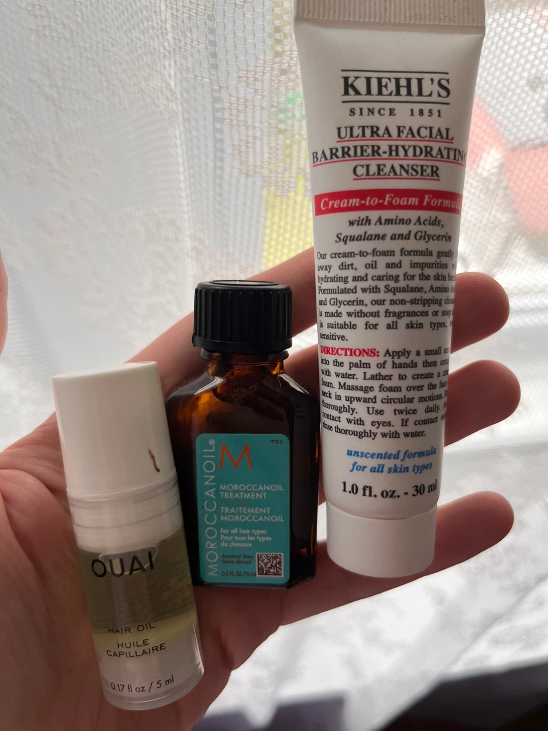 Kiehl's, Moroccanoil, OUAI Travel Size Skincare Set