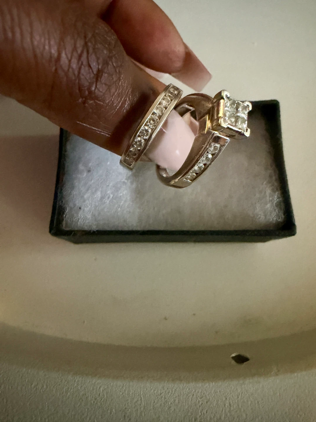Diamond Wedding Ring Set - photo 2